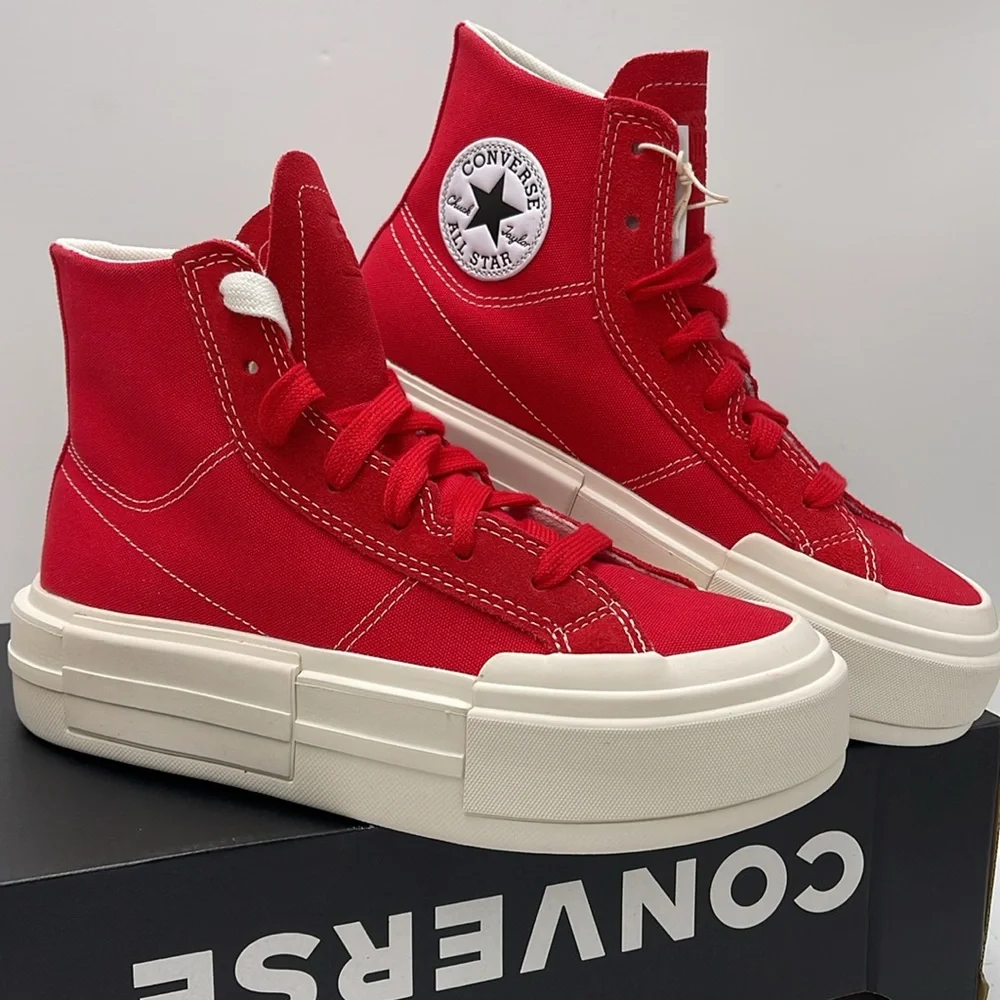 Converse WMNS CTAS CRUISE HI RED/EGRET/BLACK A08284C Platforms Sneakers - Picture 8 of 16